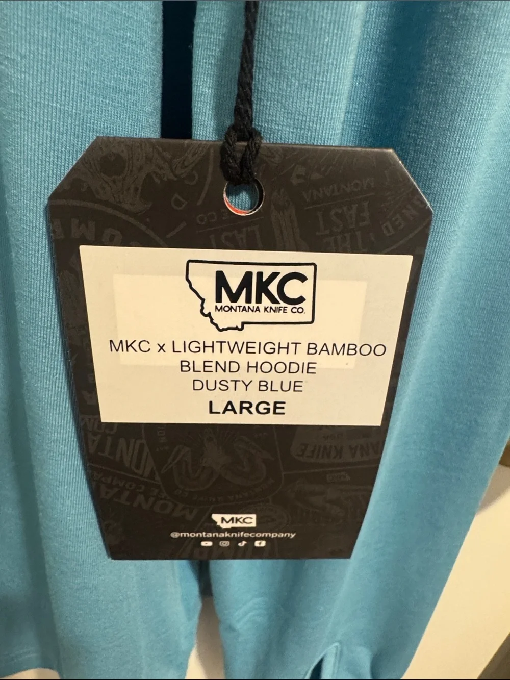 Montana Knife Company BAMBOO HOODIE - BLUE